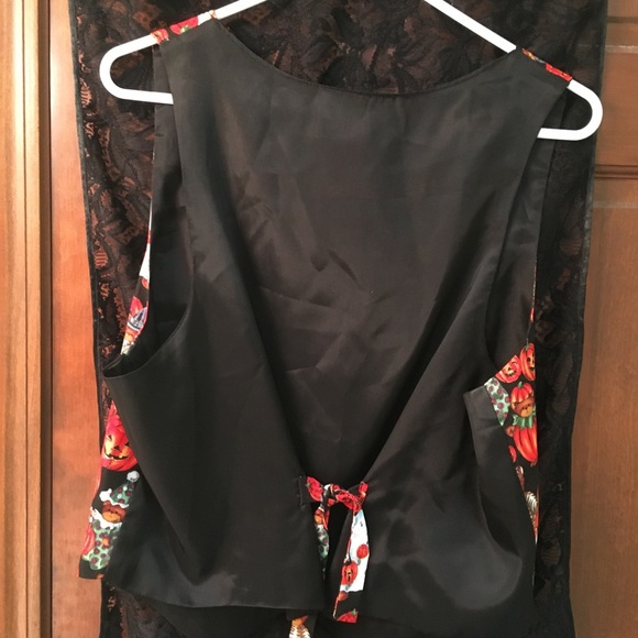 Pre-loved Vintage Halloween Grandma core vest, by Robyn-Lyn Sz L/XL. Cute!!!!! - Picture 7 of 9